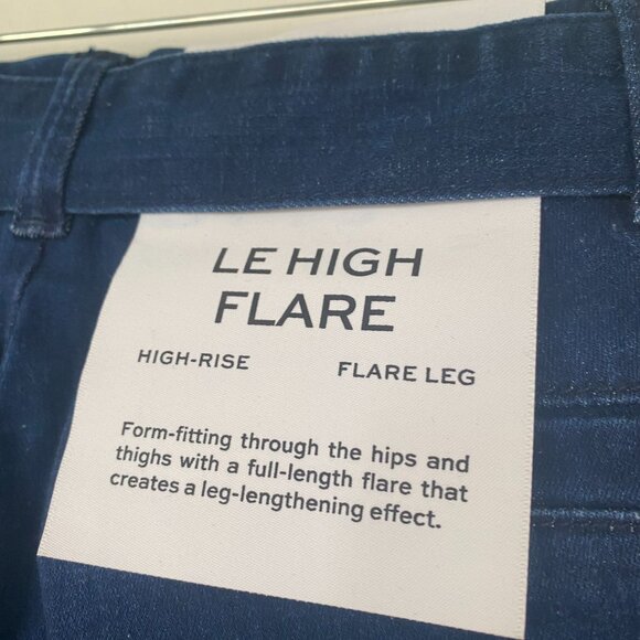 FRAME Le High Flare medium/dark wash jeans with D-ring belt - Picture 14 of 14
